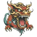 vietnamese draconian tattoo design idea