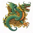 vietnamese draconian tattoo design idea