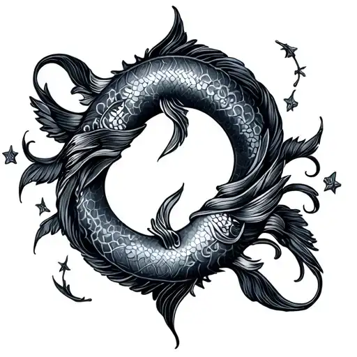 soulmates virgo pisces tattoo design idea