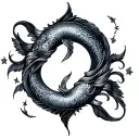 soulmates virgo pisces tattoo design idea