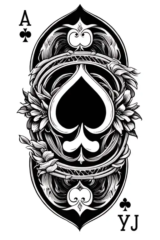 playing cards tattoo design idea