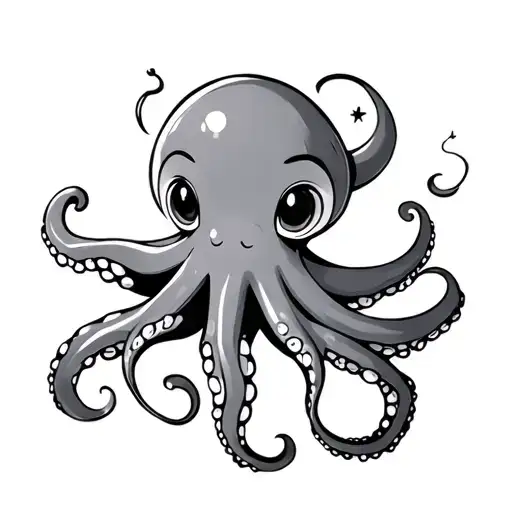 a cute anime octopus making tattoos tattoo design idea