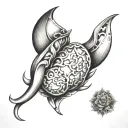 uterus design tattoo design idea