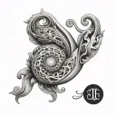 uterus design tattoo design idea