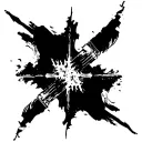 dark abstract, expressive blackwork, raw brush strokes saying bite the bullet tattoo design idea