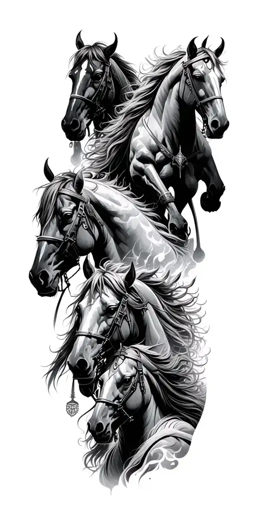 four horseman of the apocalypse tattoo design idea