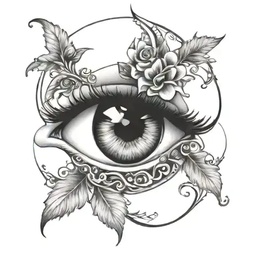 Gypsy eye tattoo design idea
