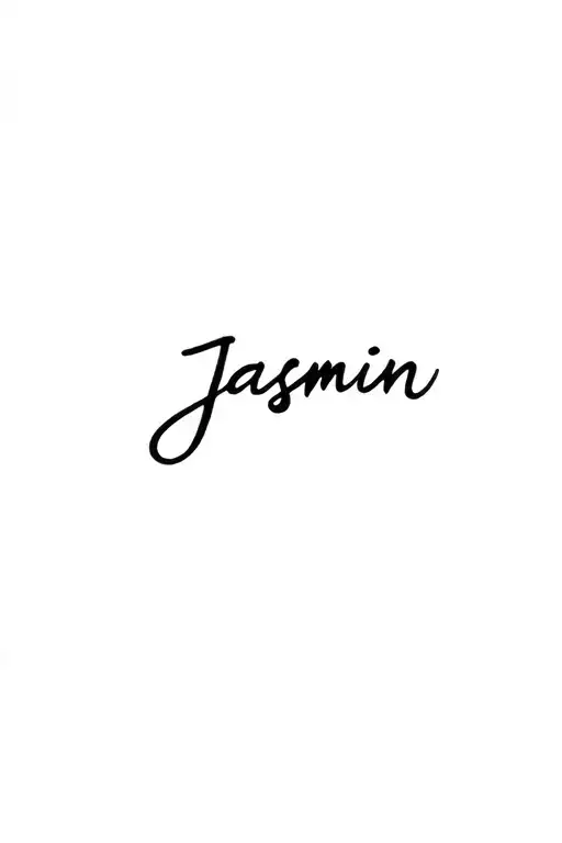 "Jasmin" names of your family members tattoo design idea