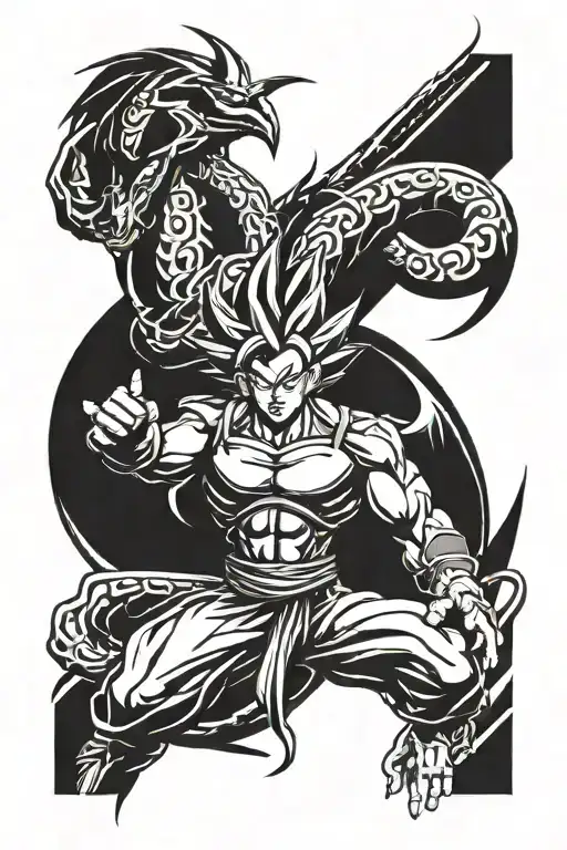 dragonball z tattoo design idea