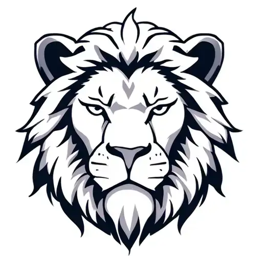lion head tattoo design idea