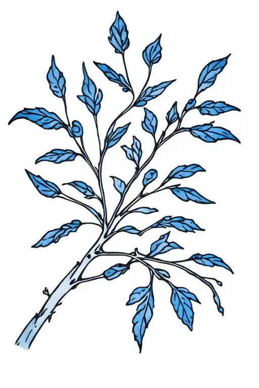 blueberry bush tattoo design idea