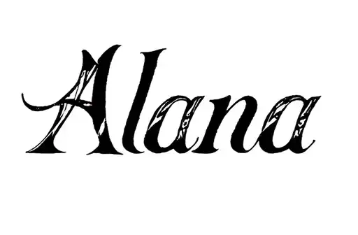 "Alana" tattoo design idea
