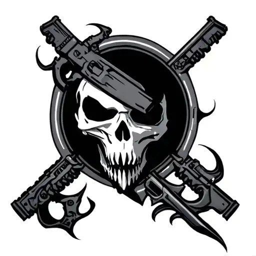 cod ghost tattoo design idea