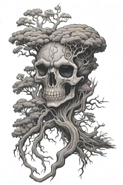 poison tree tattoo design idea