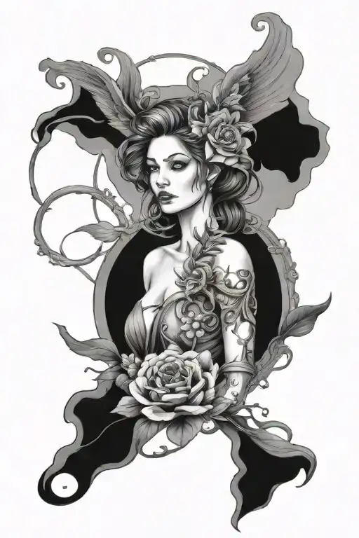 Persephone underworld tattoo tattoo design idea