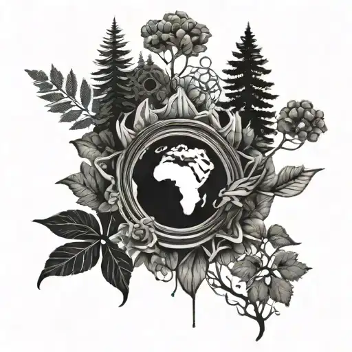 Environmental tattoo design idea