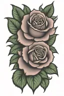 gap filler american traditional rose tattoo design idea