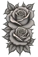 gap filler american traditional rose tattoo design idea