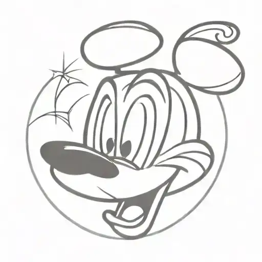 goofy disney tattoo design idea