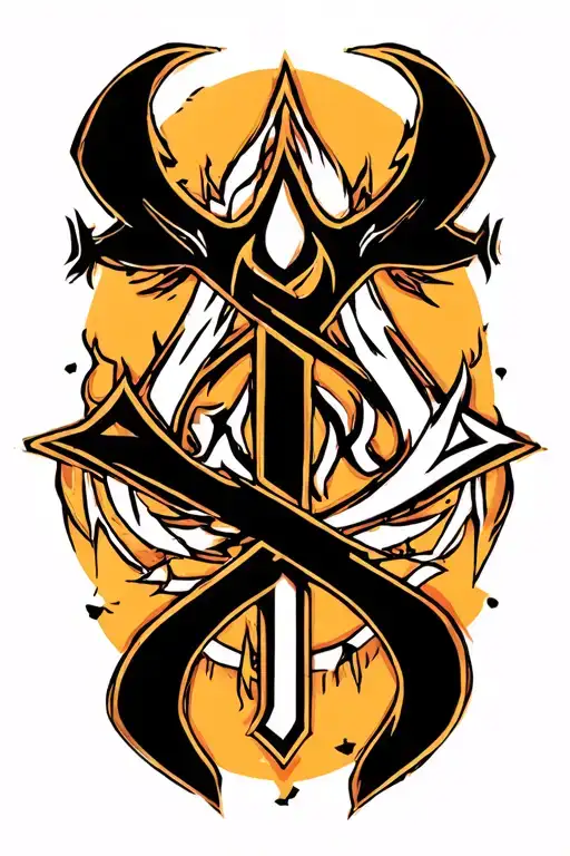 Nordic rune Laguz, Sowilo and Hagalz tattoo design idea
