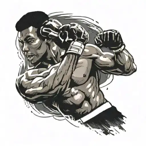 Muhammad Ali chiropractic symbol spine tattoo design idea