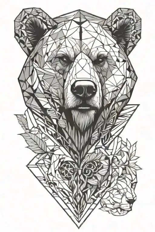 bear,nature, strong, viking, firefighter, beast, father tattoo design idea