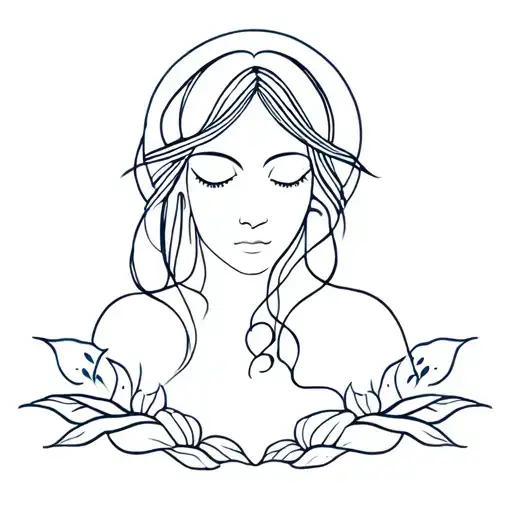 Mara goddes magical fantasy tattoo design idea