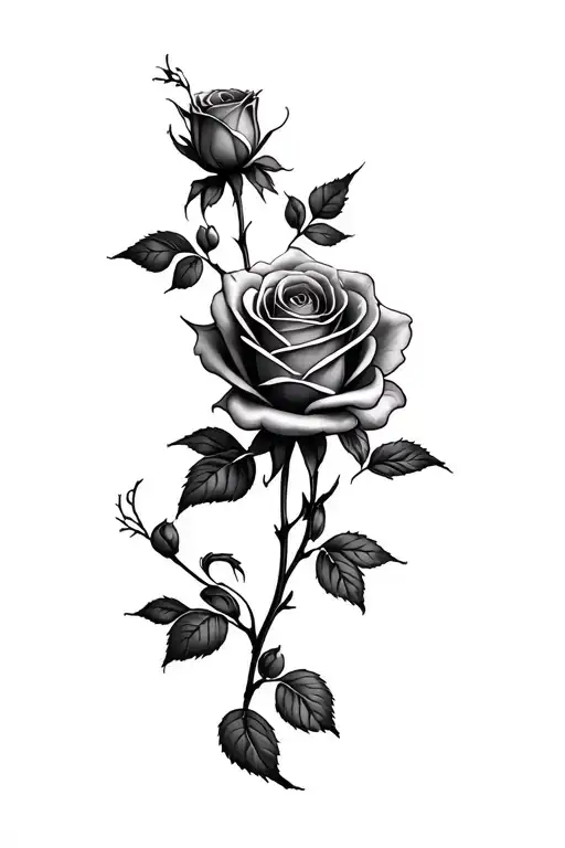 roses tattoo design idea