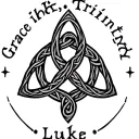 "Grace, Trinity, luke" "Grace, Trinity, luke" celtic Trinity knot design inspired tattoo design idea