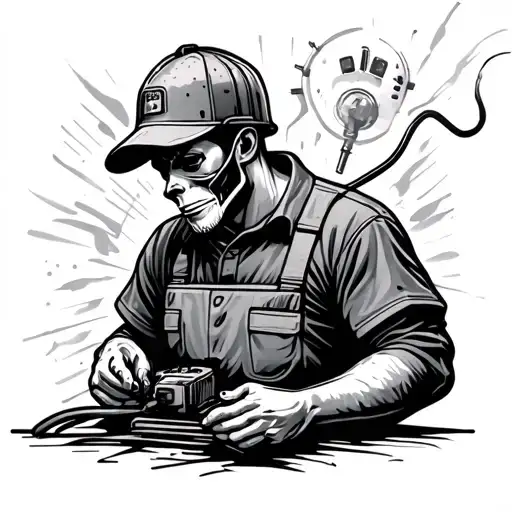 Electrician tattoo design idea