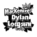 "MacKenzie, Dylan, Logan" name crossword puzzle tattoo design idea
