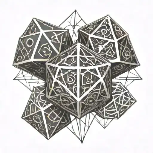 Dice dungeons and dragons tattoo design idea