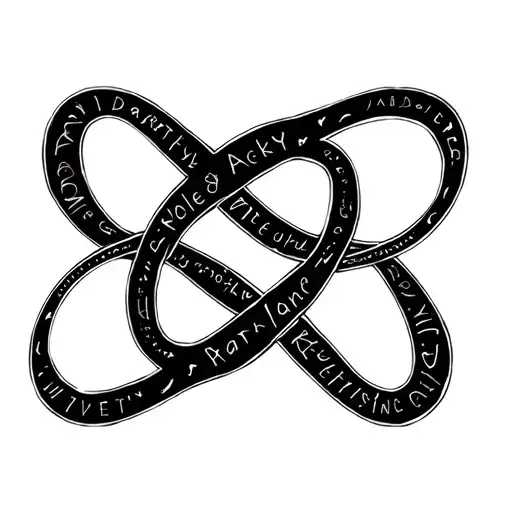 only use the wordsDorothy, Katelyn, Adele in the infinity pattern.  No graphics tattoo design idea