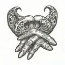 love pain fingers tattoo design idea
