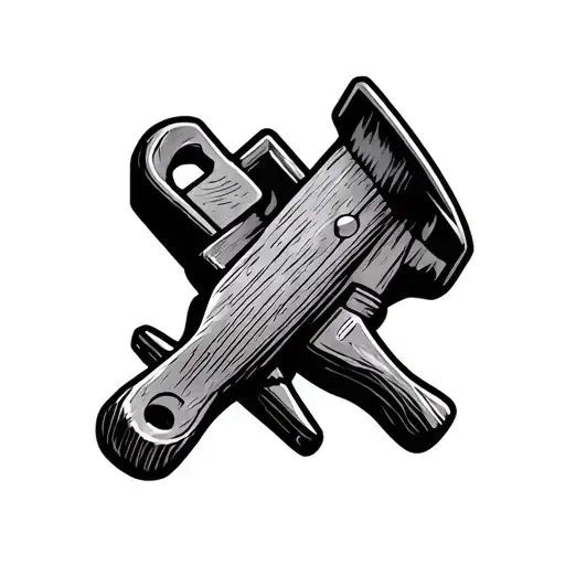 carpentry tools tattoo design idea