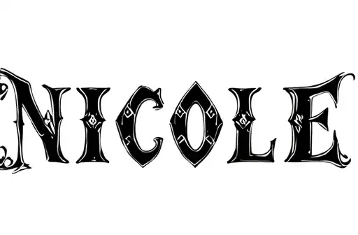 "NICOLE" tattoo design idea