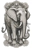 Circus elephant tattoo design idea