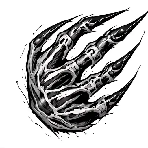 Wolverine claw marks reveling the word self tattoo design idea