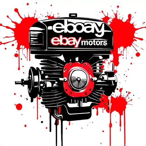 knucklehead motor with the words "eBay motors" tattoo design idea