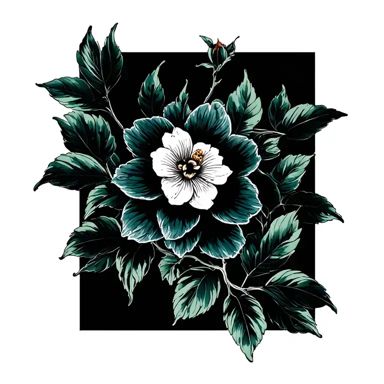 gardenia flower tattoo design idea
