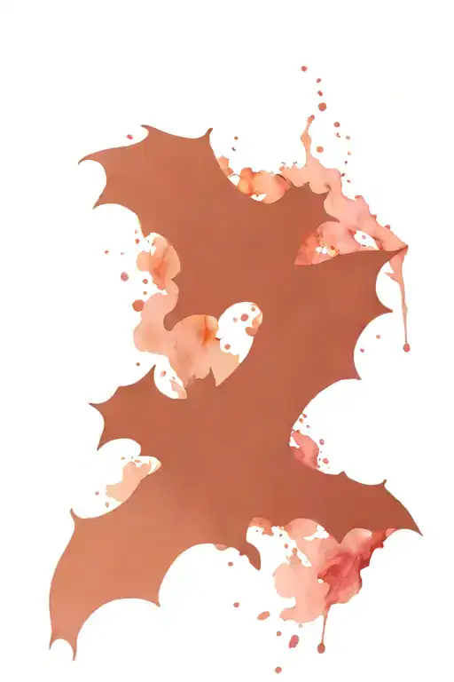 bats flying tattoo design idea