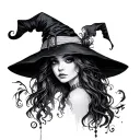 Witchy tattoo design idea