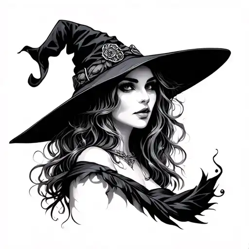 Witchy tattoo design idea