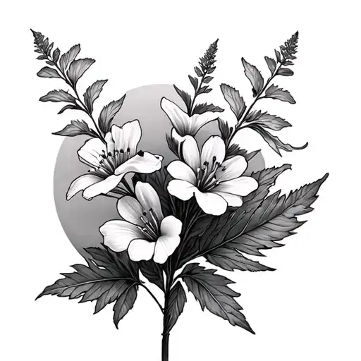 midnight sun Alaska fireweed tattoo design idea