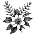 midnight sun Alaska fireweed tattoo design idea