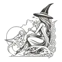 witch coven tattoo design idea