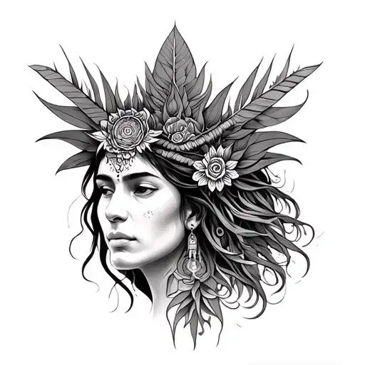 ayahuasca ceremony tattoo design idea