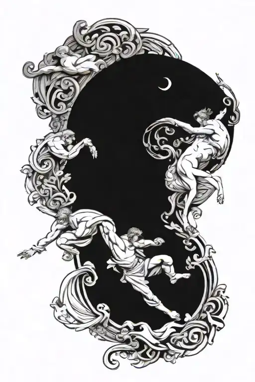 Inspired by the Sistine Chapel, Courage and Persistence. A tattoo which illustrates ambition and the desire for success. tattoo design idea