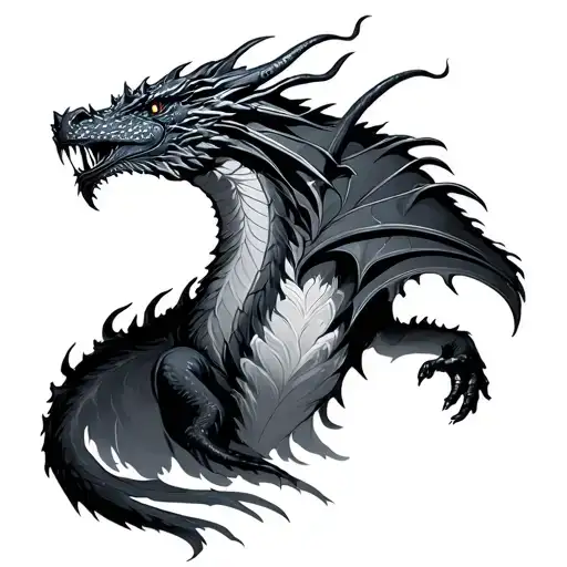 So comes snow after fire and even dragons have their end tattoo design idea