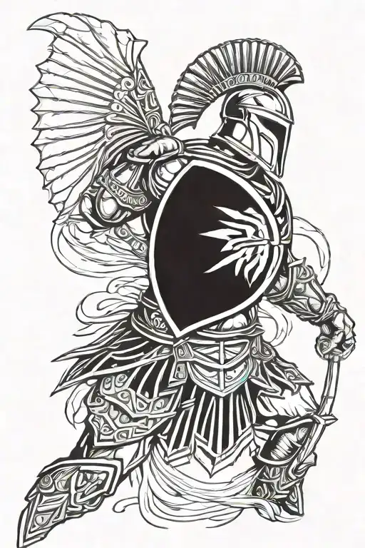 Spartan hoplite tattoo tattoo design idea